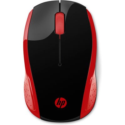HP myš 200 bezdrátová červená 2HU82AA-ABB