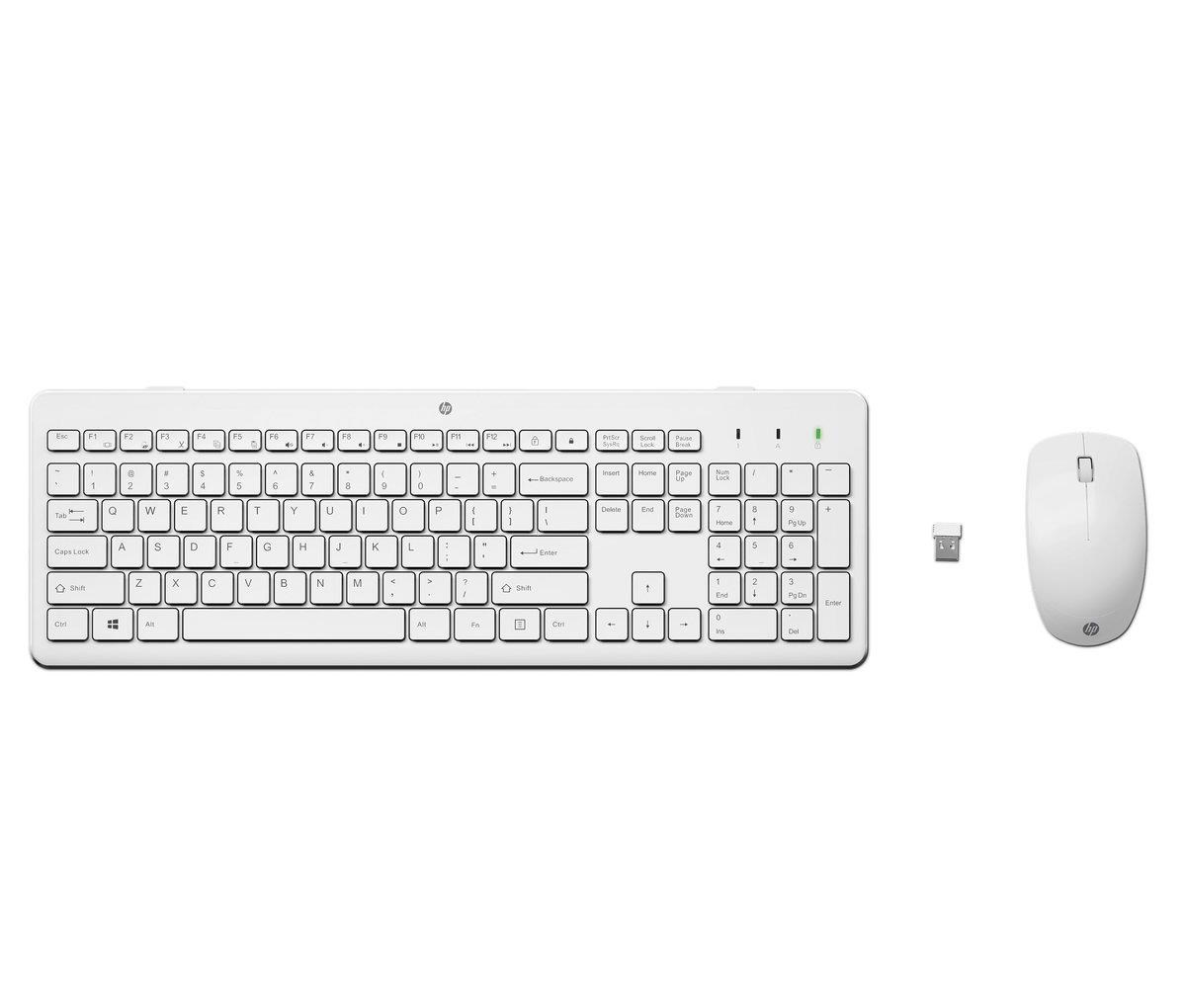 HP Bezdrátová klávesnice a myš HP 230 - bílá CZ/SK 3L1F0AA-BCM