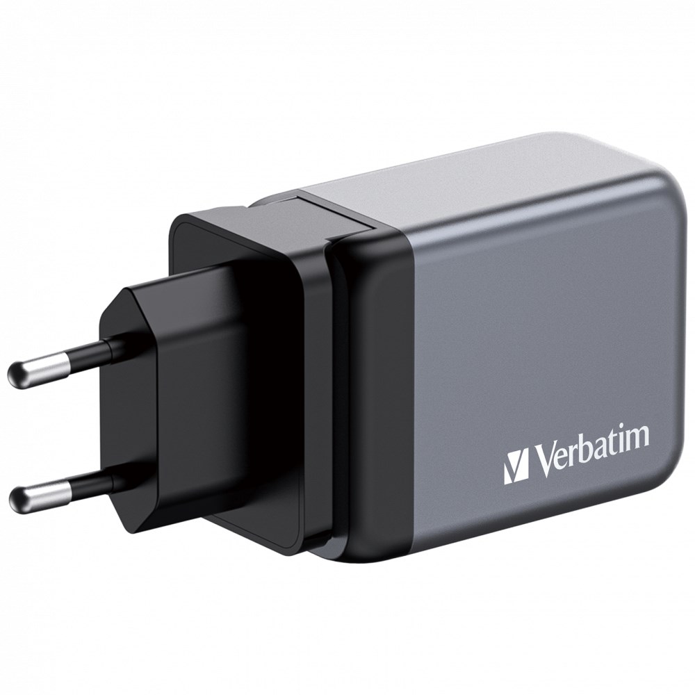 VERBATIM GaN Nabíječka do sítě GNC-65, 65W, 2x USB-C, 1x USB 32201 Verbatim