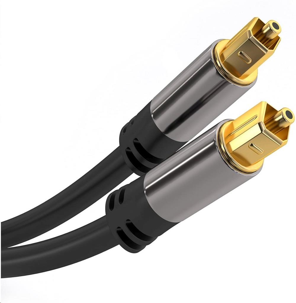 Kábel PremiumCord Toslink M/M, 6 mm, 5 m, čierny kjtos6-5