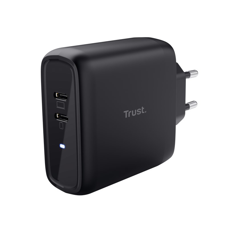 TRUST nabíječka MAXO 65W, 2x USB-C, černá 25380 Trust