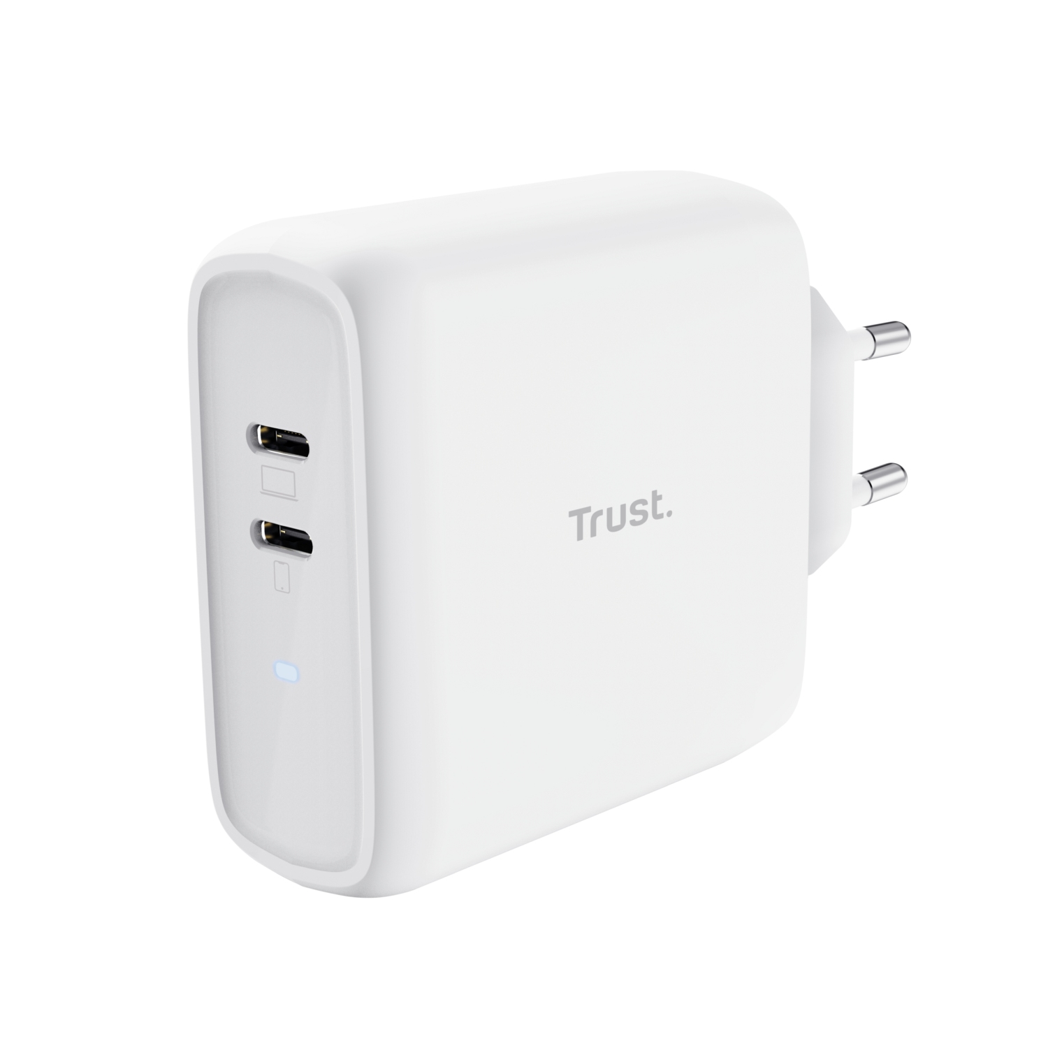 TRUST nabíječka MAXO 65W, 2x USB-C, bílá 25381 Trust