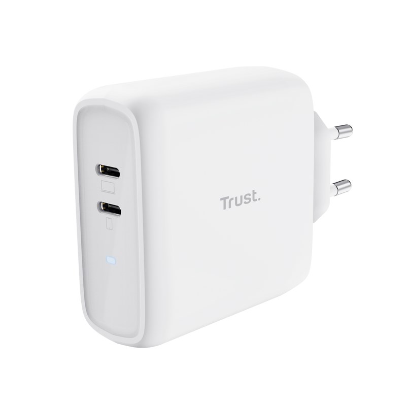 TRUST nabíječka MAXO 65W, 2x USB-C, bílá 25381 Trust