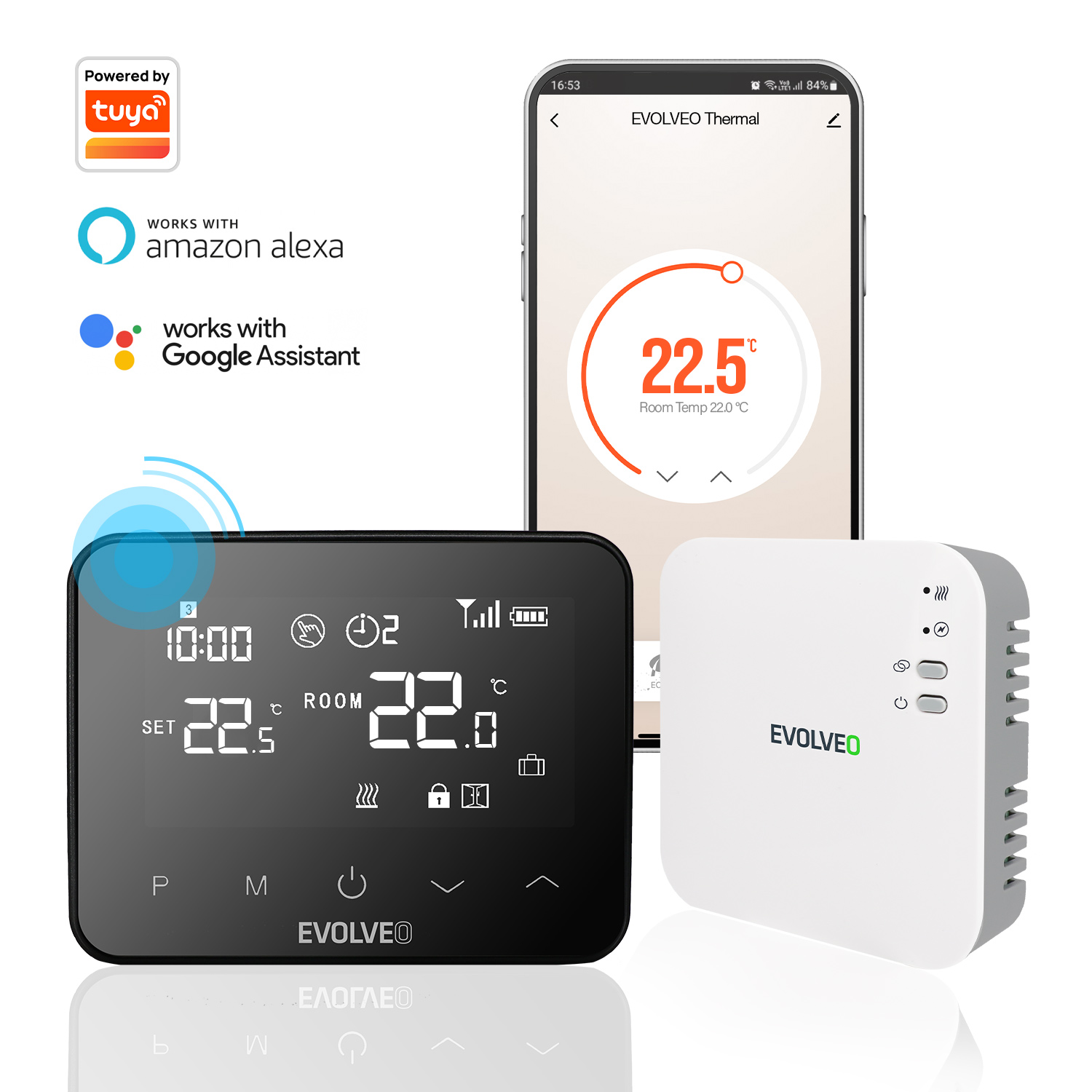 EVOLVEO Thermal, chytrý bezdrátový programovatelný termostat THERMAL Evolveo