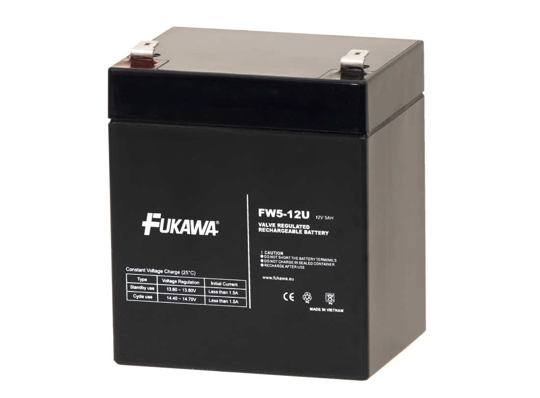 Fiamm Batéria - FUKAWA FW 5-12 U (12V/5Ah - Faston 250), životnosť 5 rokov 12156 Fukawa