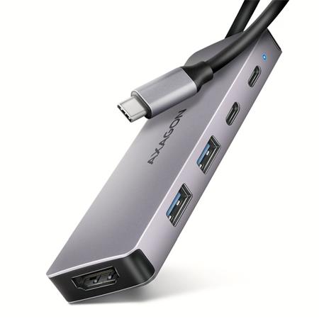 AXAGON HMC-5H60, USB 5Gbps hub, porty 2x USB-A, 1x USB-C, HDMI 4k/60, PD 100W, kábel USB-C 15cm Axagon