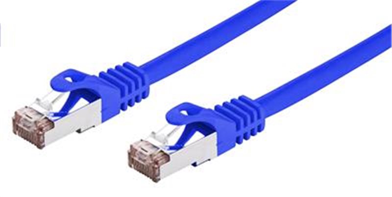 Kábel C-TECH patchcord Cat6, FTP, modrý, 0,25 m CB-PP6F-025B C-Tech