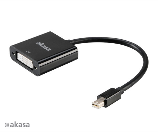 Pasívny adaptér AKASA Mini DisplayPort na DVI, 20 cm AK-CBDP08-20BK Akasa