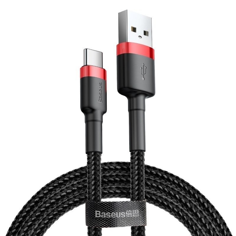 Baseus CATKLF-B91 Cafule Kabel USB-C 3A 1m Red/Black 6953156278219 NoName