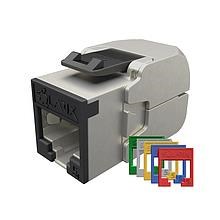 Solarix Samořezný keystone CAT6A STP SXKJ-10G-STP-RAL-SA, RAL FIT moduly, GROUND LOCK, Component Level a 4PPoE 25286907