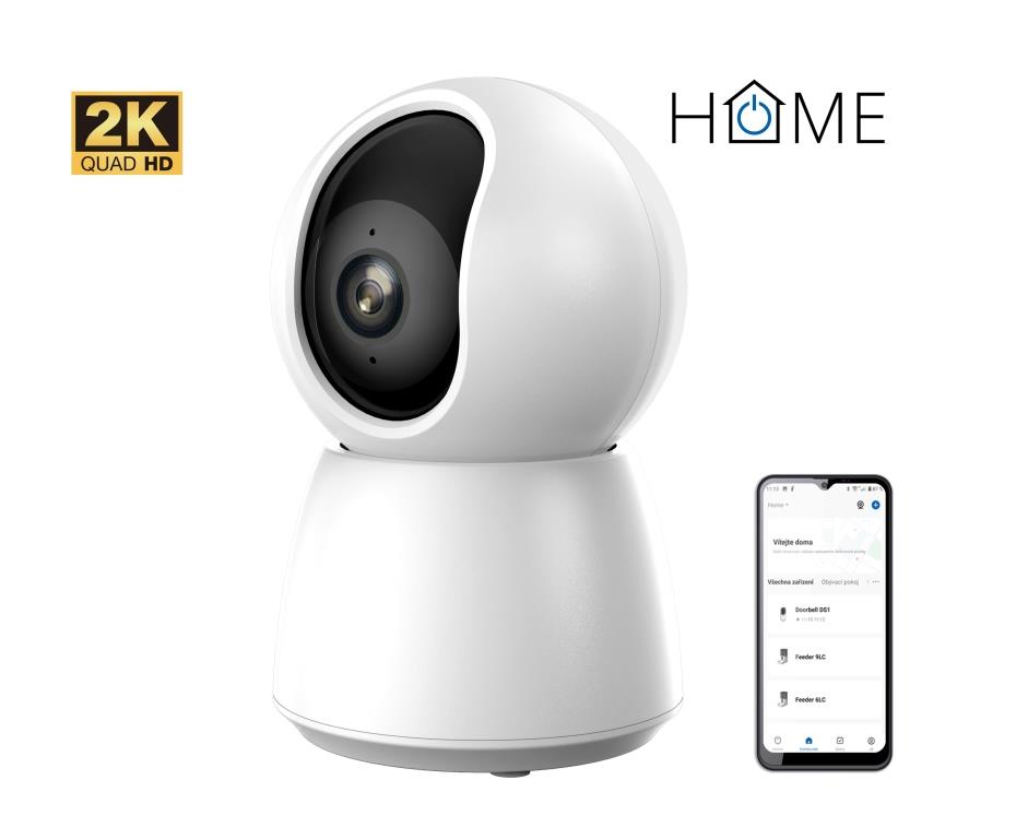 iGET HOME Camera CS4 White - WiFi 2K IP kamera, nočné videnie, audio, RJ45, auto tracking 75020823