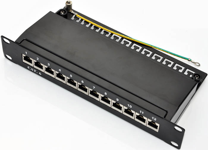 Patch panel 10'' STP cat.6 12portů OEM