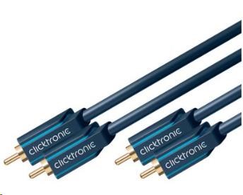 Kábel ClickTronic HQ OFC 2x Cinch - 2x Cinch RCA, M/M, 10 m CLICK70383 PremiumCord
