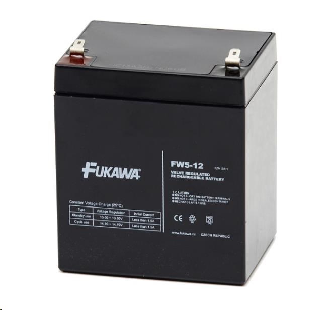 Batéria - FUKAWA FW 5-12 U (12V/5Ah - Faston 187), životnosť 5 rokov 13019 Fukawa