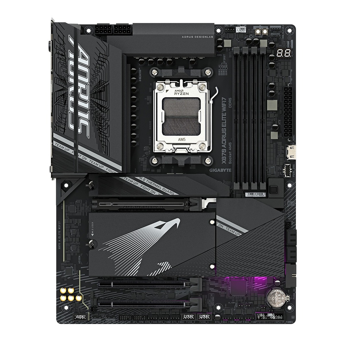GIGABYTE MB Sc AM5 X870 A ELITE WIFI7, AMD X870, 4xDDR5, 2xHDMI, 2xThunderbolt, WiFi Gigabyte