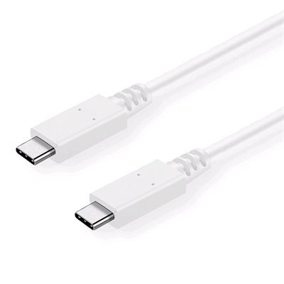 OEM Kabel C-TECH USB 3.2, Type-C (CM/CM), PD 100W, 20Gbps, 1m, bílý CB-USB32-10W C-Tech