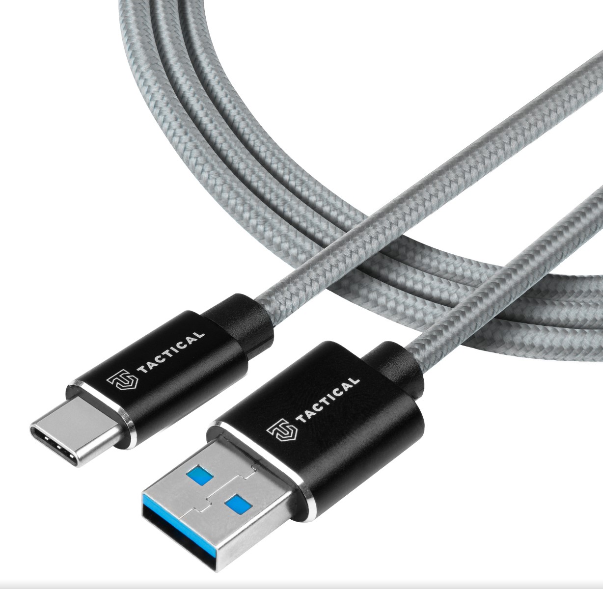 Tactical Fast Rope Aramid Cable USB-A/USB-C 0.3m Grey 8596311153105