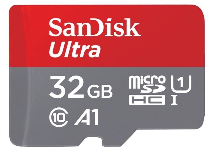 Karta SanDisk MicroSDHC 32 GB Ultra (120 MB/s, A1 Class 10 UHS-I, balenie pre Android - tablet, aplikácia Memory Zone) SDSQUA4-032G-GN6TA