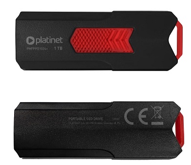 PLATINET přenosný SSD disk USB 3.2 R/W UP TO 400MB/s 1TB černá PMFPPD1024+ Platinet