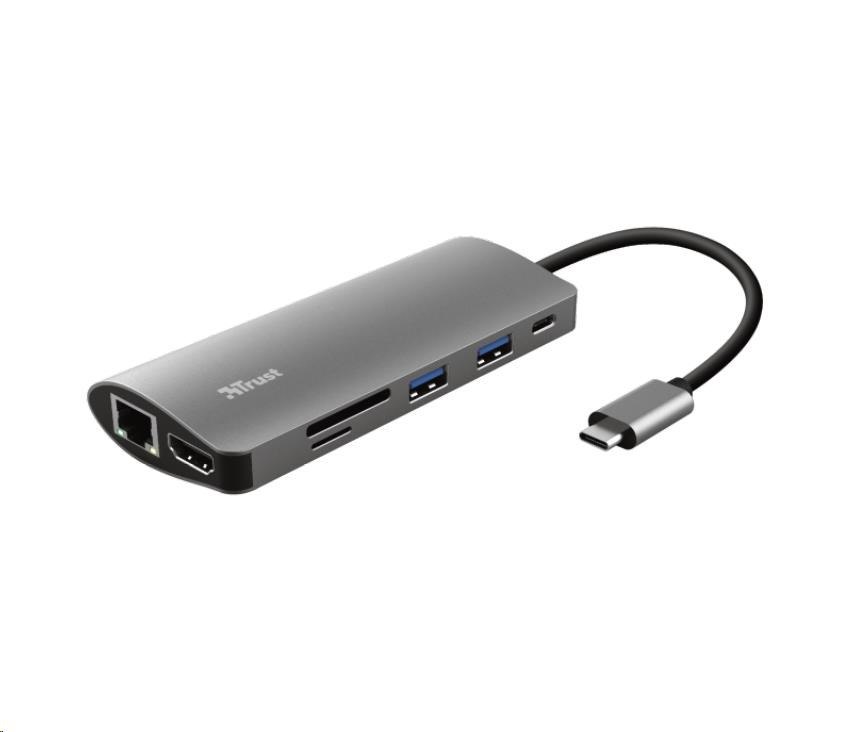Adaptér TRUST DALYX, 7 v 1, USB-C 23775 Trust
