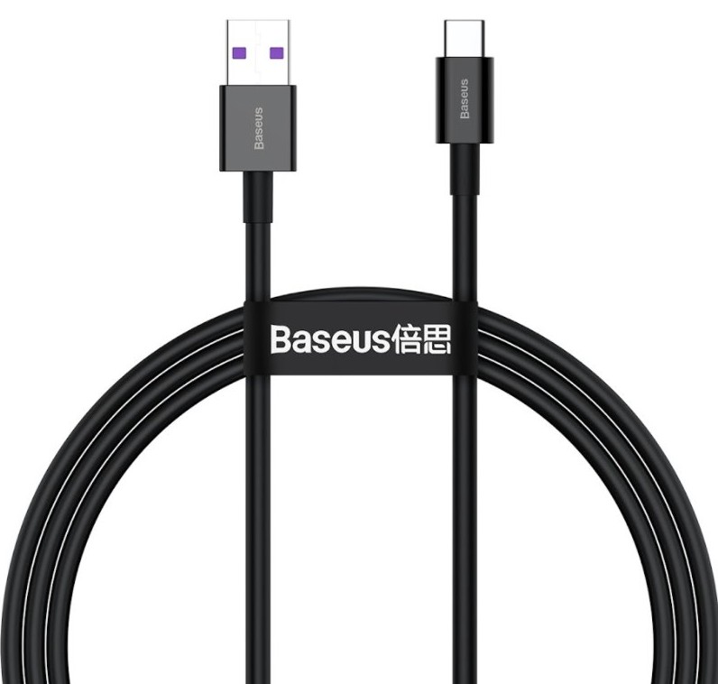 Baseus dátový kábel Superior USB-C 1m 6A 66W čierny 6953156205499 NoName