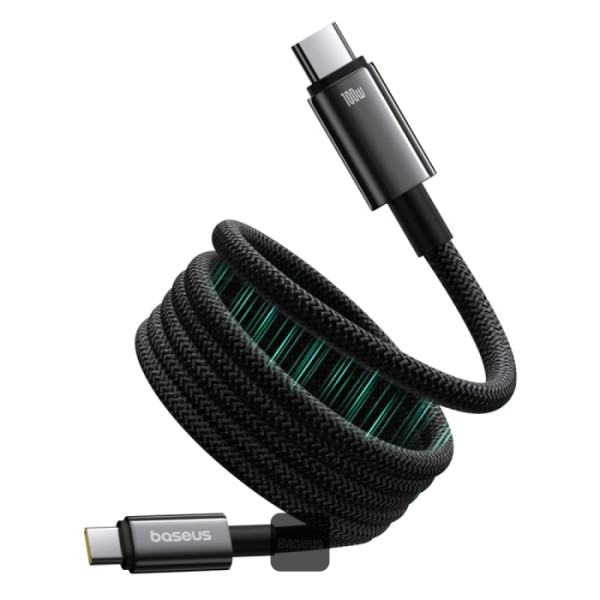 Baseus dátový magnetický kábel Tungsten Gold USB-C/USB-C 1m 100W čierny 6932172662363 NoName