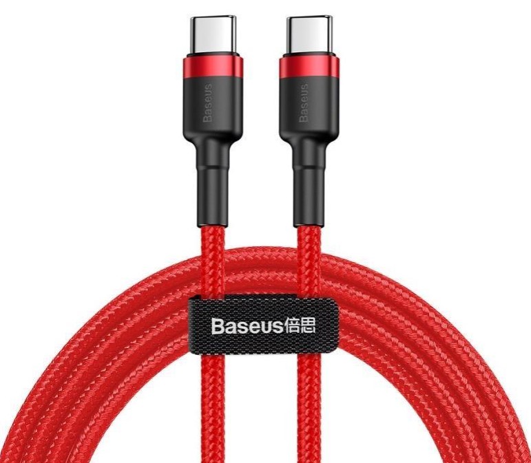 Baseus dátový kábel Cafule USB-C/USB-C 1m PD2.0 60W červený 6953156285194 NoName