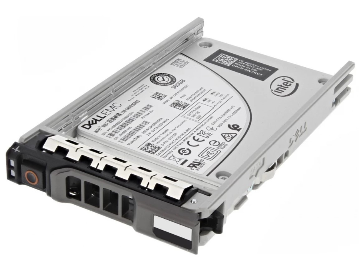DELL 480GB SSD SATA Read Intensive 6Gbps 512e 2.5in with 3.5in HYB CARR CUS Kit 345-BGVP Dell