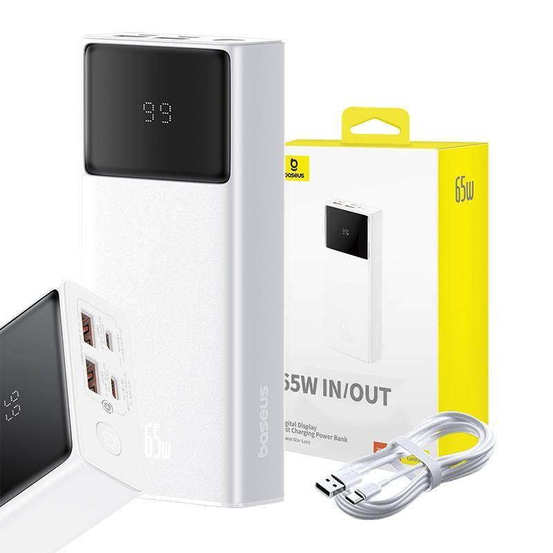 Baseus Power Bank Star-Lord 20000 mAh 65W 2x USB-A/micro USB/USB-C biela 6932172634957 NoName