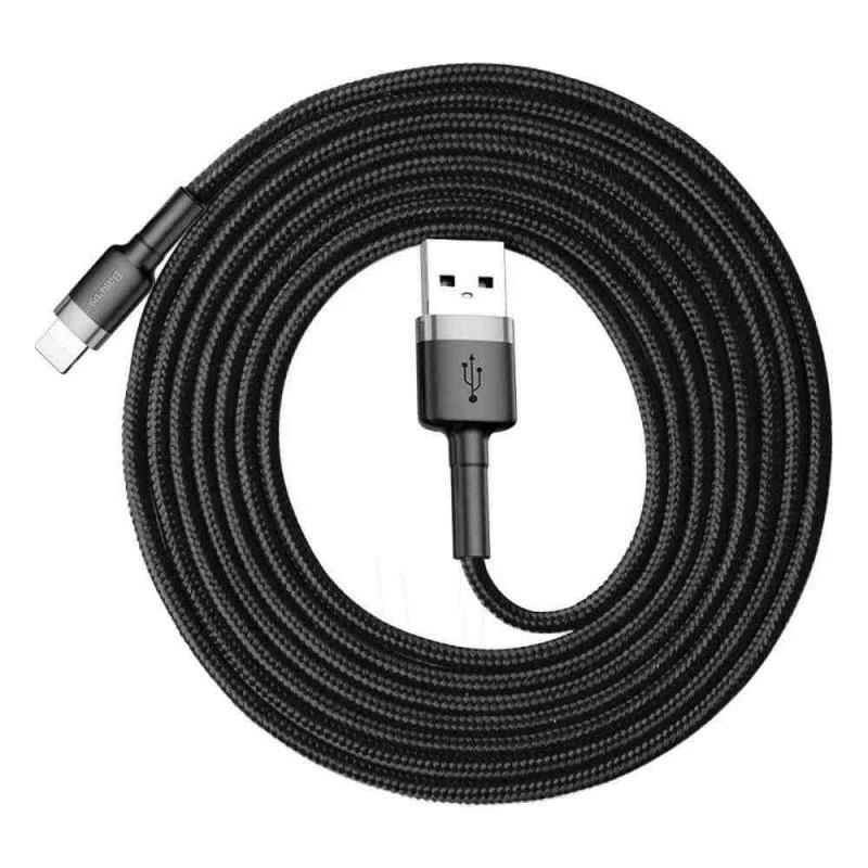 Baseus dátový kábel Cafule Lightning 2m 1,5A šedo-čierny 6953156275010 NoName