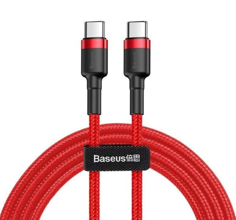 Baseus dátový kábel Cafule USB-C/USB-C PD2.0 2m 60W (20V 3A) červený 6953156285224 NoName