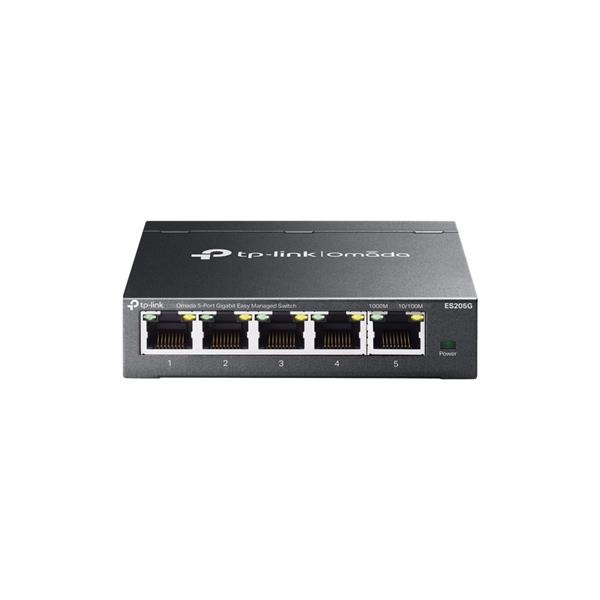 TP-LINK "Omada 5-Port Gigabit Easy Managed SwitchPORT: 5× Gigabit RJ45 PortsSPEC: Desktop Steel CaseFEATURE: Integrat ES205G TP-link