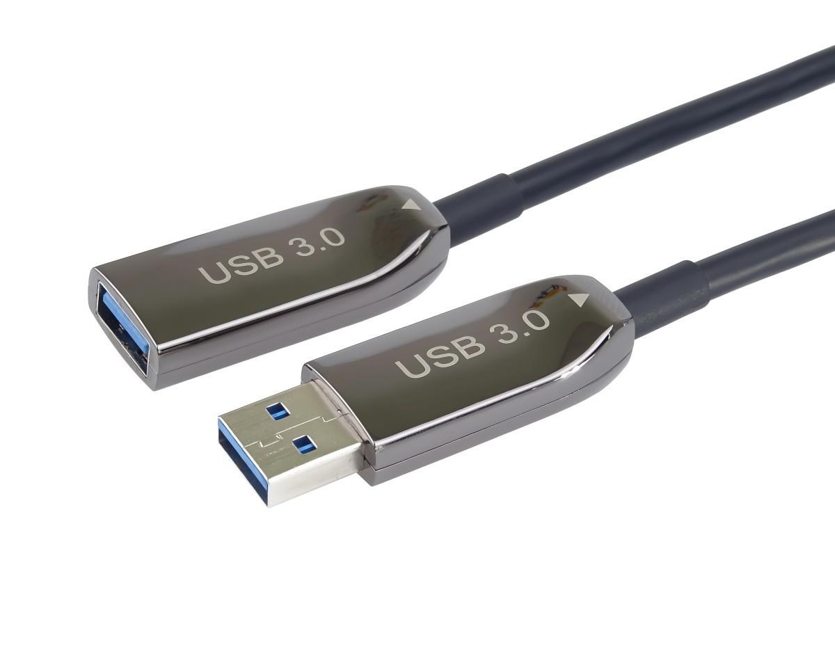 PremiumCord Optický predlžovací kábel AOC USB 3.0 A/muži - A/ženy, 30m ku3opt30