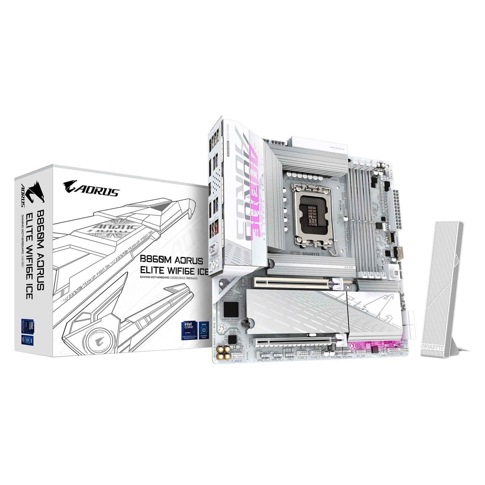 GIGABYTE B860 AORUS ELITE WIFI6E ICE/LGA 1851/mATX B860M A ELT WF6E ICE Gigabyte