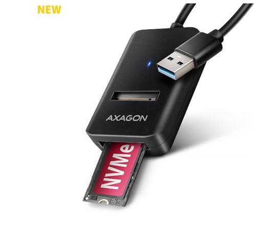 AXAGON ADM2-AM USB-A 10Gbps - M.2 NVMe & SATA SSD adaptér, kábel USB-A 10cm Axagon