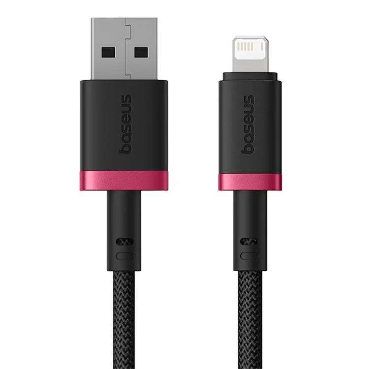 Baseus Rýchlonabíjací kábel Dura USB/Lightning 2m 2.4A červeno čierny 6932172669881 NoName