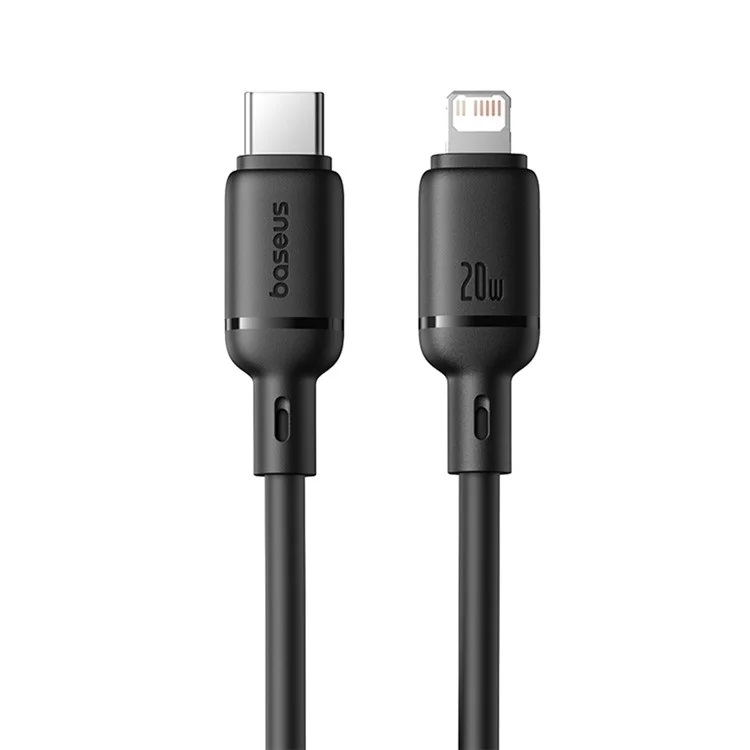 Baseus Rýchlonabíjací kábel Silky USB-C/Lightning 1m 20W čierny 6932172668730 NoName
