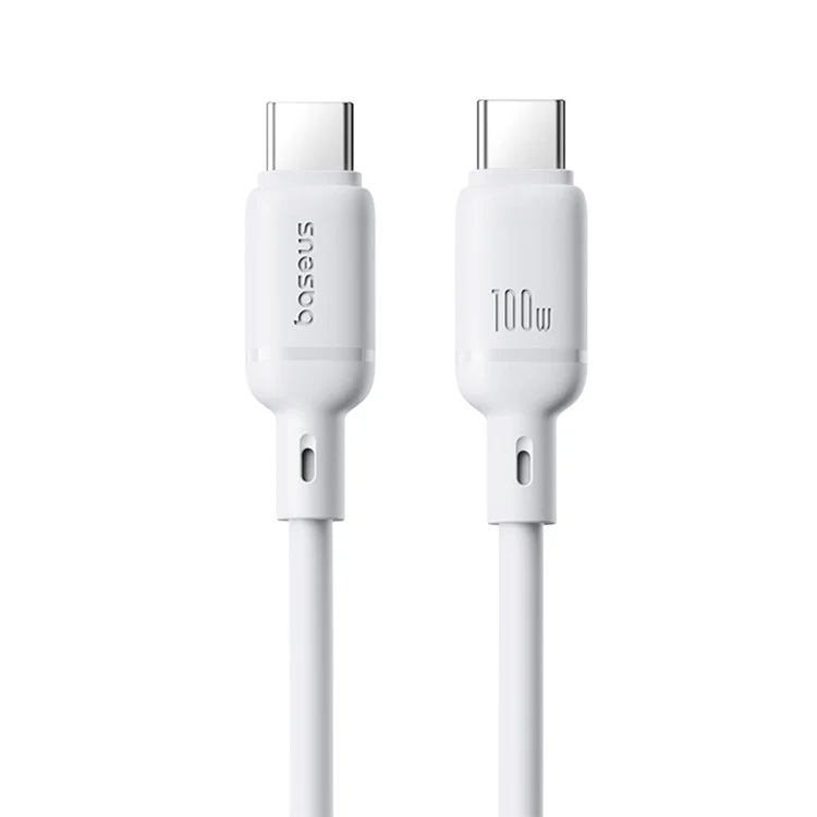 Baseus Rýchlonabíjací kábel Silky USB-C/USB-C 1m 100W biely 6932172668860 NoName