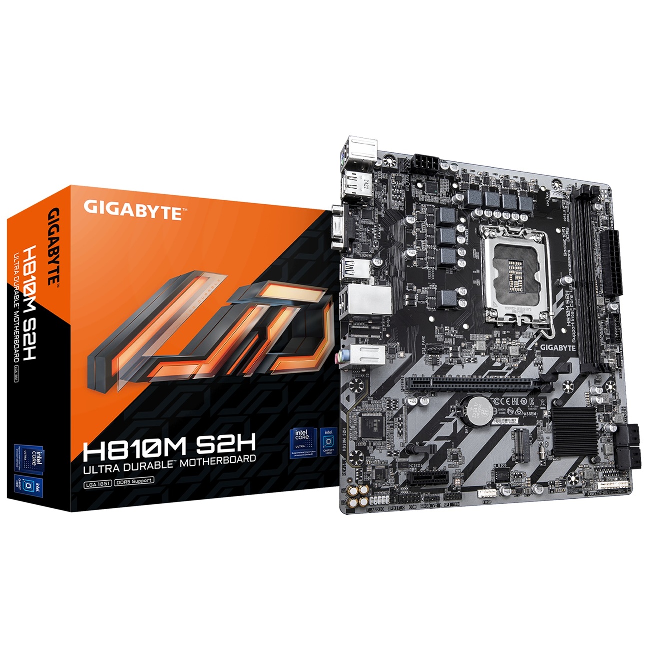 GIGABYTE MB Sc LGA1851 H810M S2H, Intel H810, 2xDDR5, 1xDP, 1xHDMI, 1xVGA, mATX Gigabyte