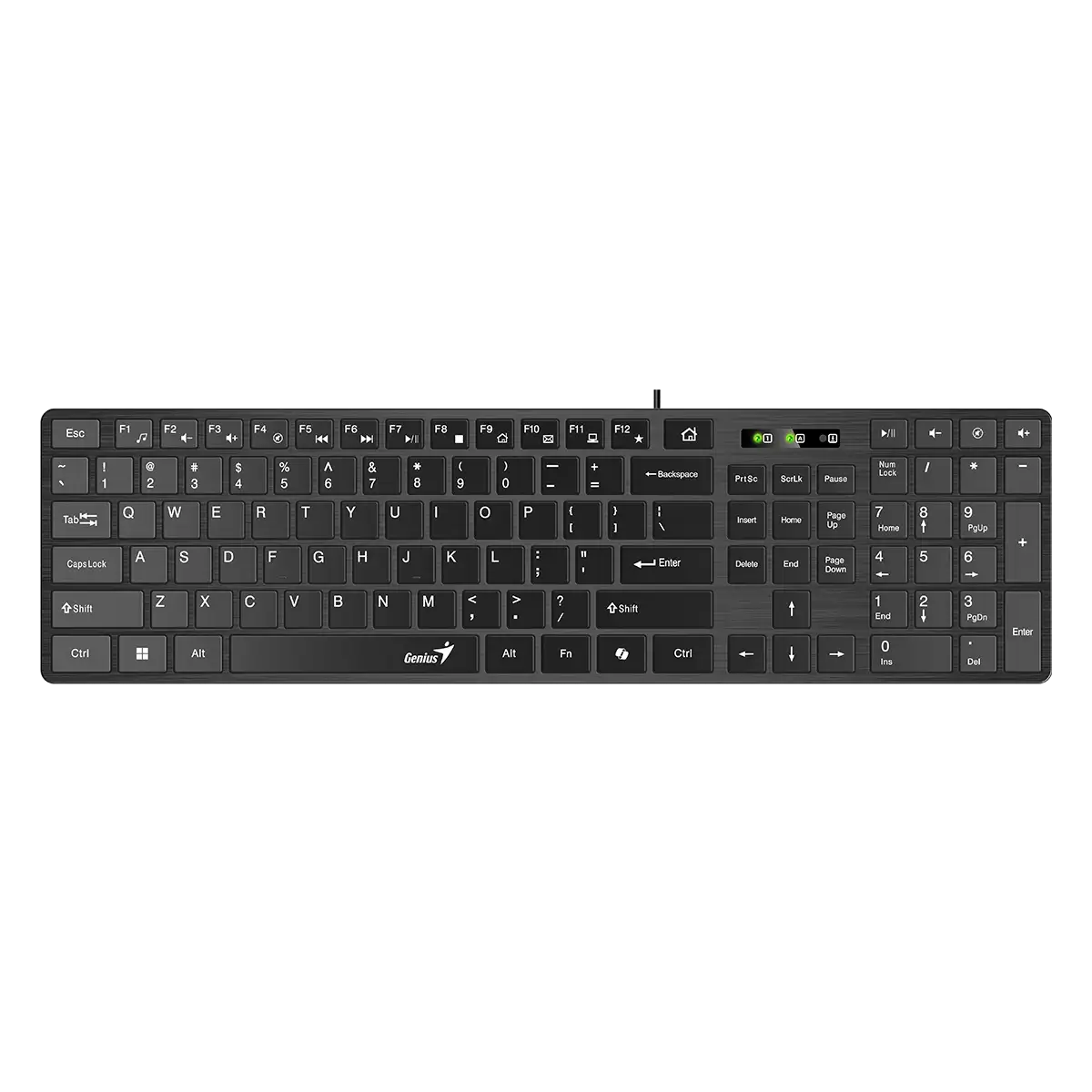 Genius Slimstar 126 Klávesnice, drátová, CZ+SK layout, Copilot klávesa, USB,tenká, bílá 31310017427