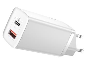 Baseus CCGAN2L-B02 GaN2 Lite Quick Nabíjačka USB + USB-C 65W White 6953156232945 NoName
