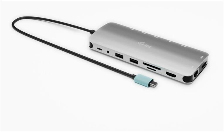 i-tec USB-C Metal Nano 3x Display Dock, 2x HDMI 1x USB-C video, Power Delivery 140W C31NANOTRIPLEDOCKPD I-Tec