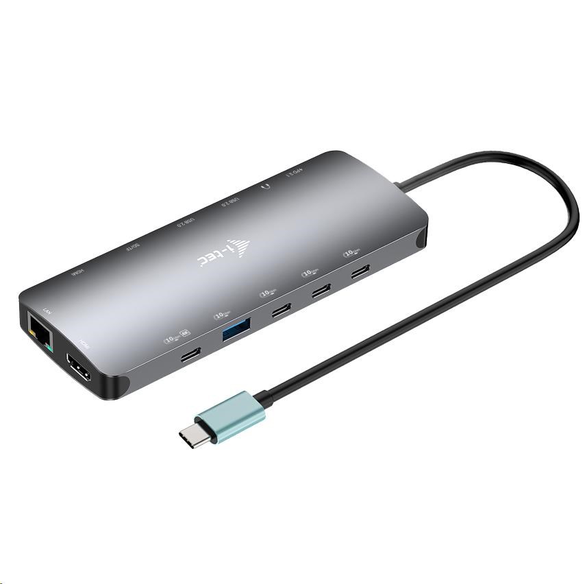 i-tec USB-C Metal Nano 3x Display Dock, 2x HDMI 1x USB-C video, Power Delivery 140W C31NANOTRIPLEDOCKPD I-Tec
