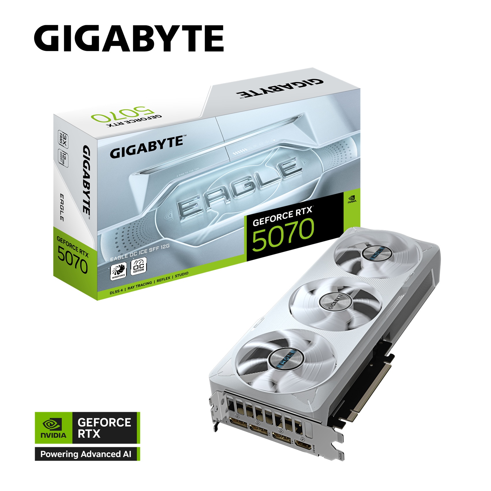 GIGABYTE GeForce RTX 5070 EAGLE ICE SFF/OC/12GB/GDDR7 GV-N5070EAGLEOC ICE-12GD Gigabyte