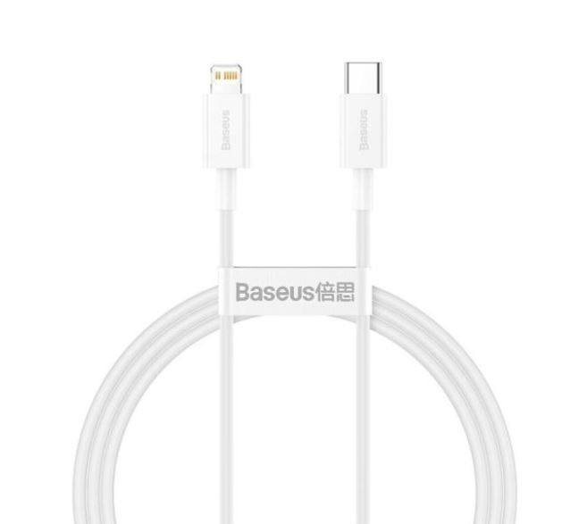 Baseus dátový kábel Superior USB-C/Lightning 1m 20W biely 6953156205314 NoName