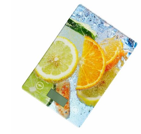 PLATINET Omega kuchyňská váha - LCD displej, 5 KG, vzor Citrus OBSKWC Platinet