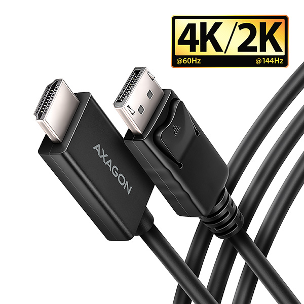 AXAGON RVD-HI20C2, DisplayPort -> HDMI 2.0b redukcia / kábel 1.8m, 4K/60Hz Axagon