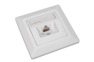 Solarix Zásuvka CAT5E UTP 1 x RJ45 pod omietku biela SX9-1-5E-UTP-WH 23100095