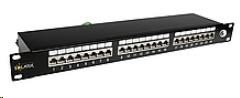 Solarix Patch panel 24 x RJ45 CAT6 STP čierny 1U SX24-6-STP-BK 24200124