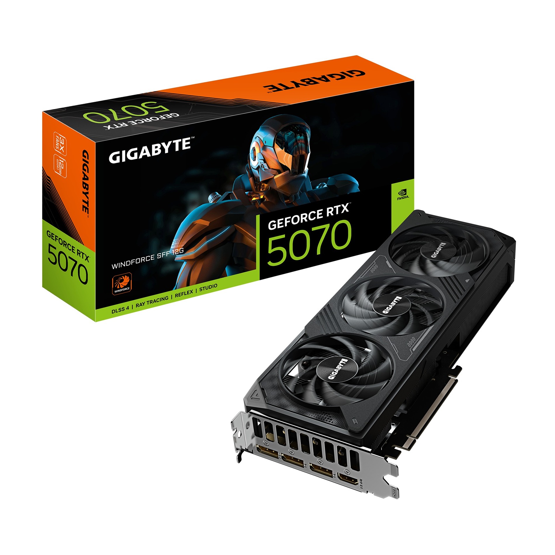 GIGABYTE GeForce RTX 5070 WINDFORCE SFF/12GB/GDDR7 GV-N5070WF3-12GD Gigabyte